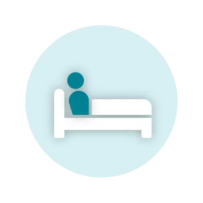 person lying in bed icon