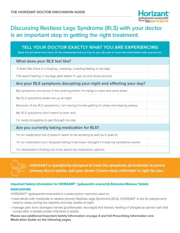 Horizant® (gabapentin Enacarbil) Resources